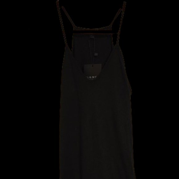 BlaQueMarket Black Ruffled Hem Dress - Size Large - Picture 1 of 2